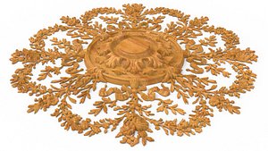 3D Carved Rosette for Chandelier Ceiling model