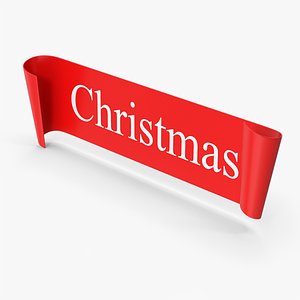 3D Christmas Banner model