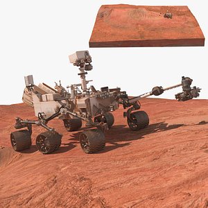 Scientific Rover on Martian Volcanic Slope model