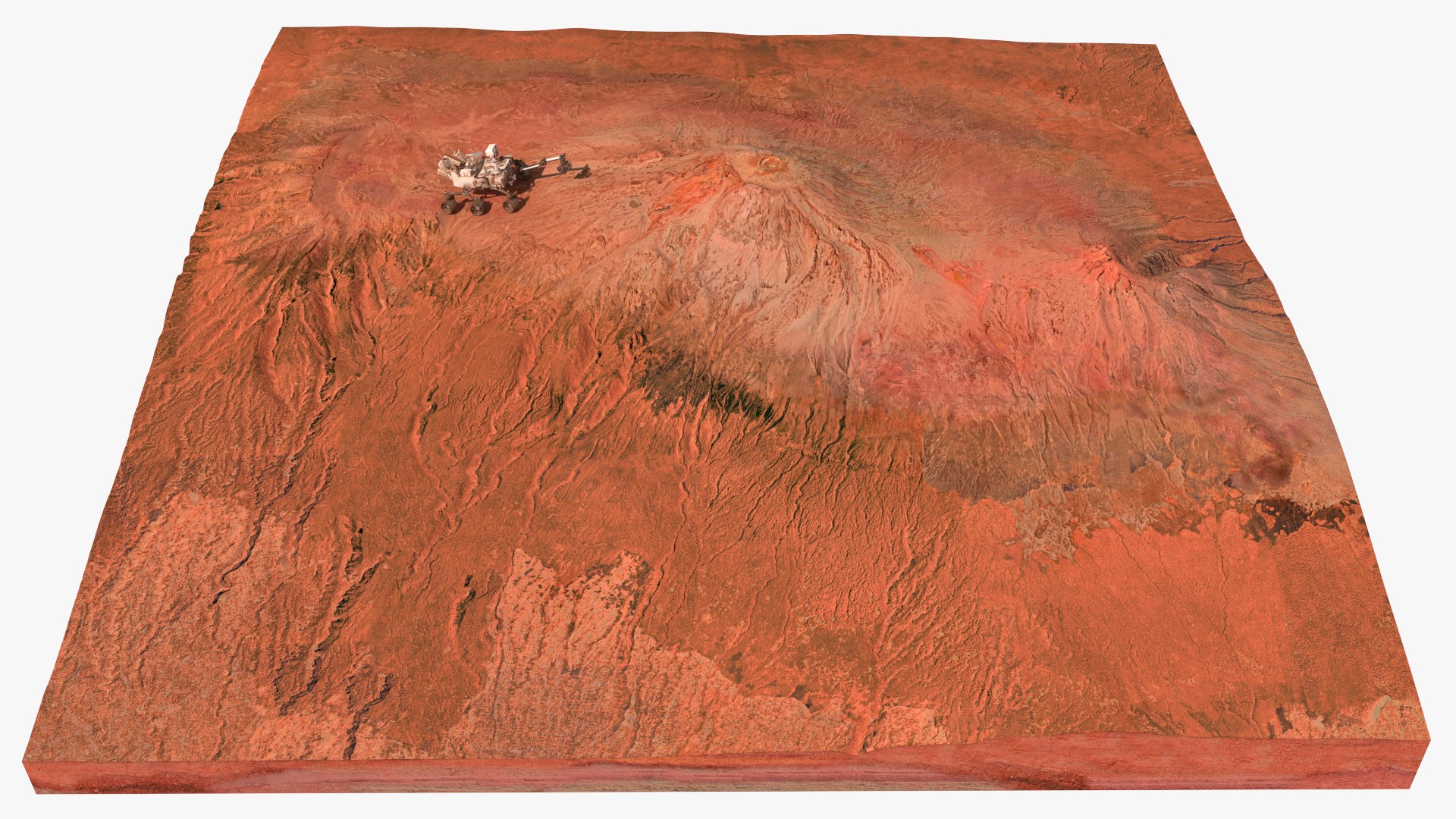 Scientific Rover On Martian Volcanic Slope Model - TurboSquid 2448355