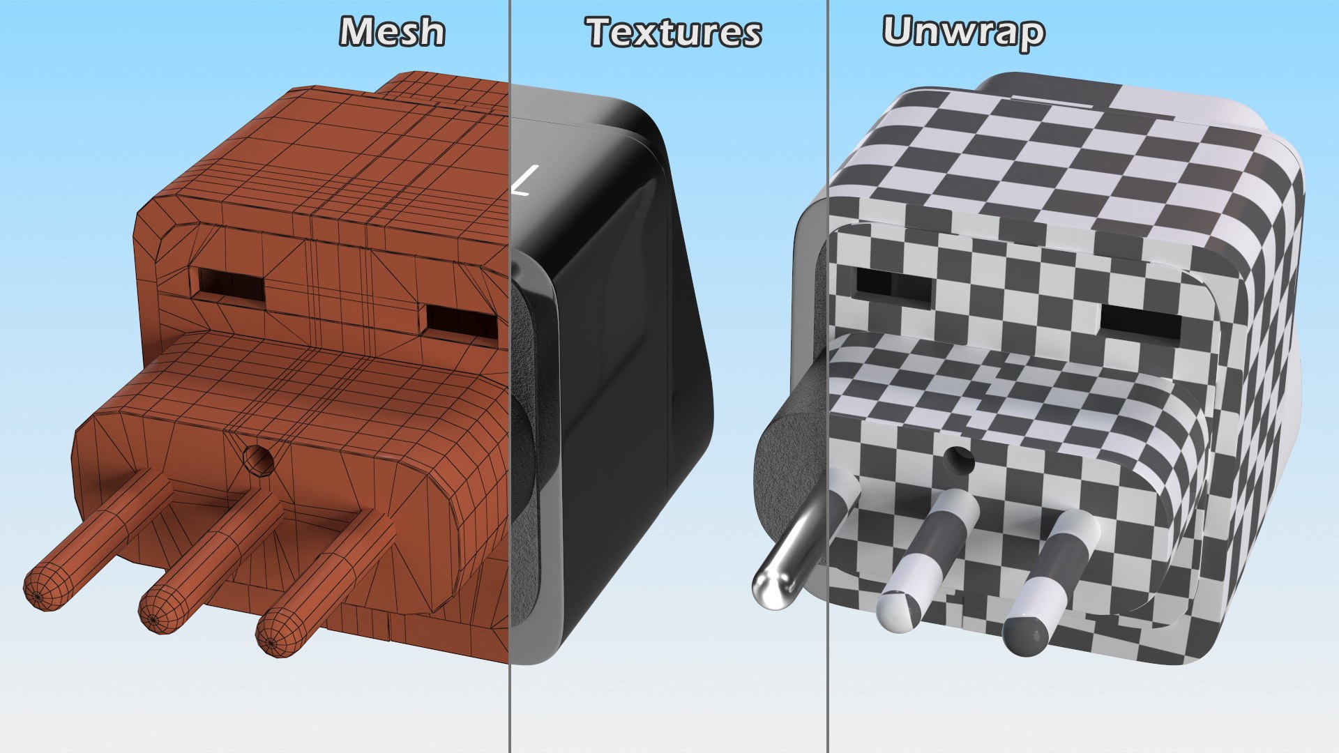 Electrical Plug Adapters Collection 6 3D model https://p.turbosquid.com/ts-thumb/B9/WFzGMH/Yh/electricalplugadapterscollection63dmodel007/jpg/1690780631/1920x1080/fit_q87/13e787e6bf2feabc9bded774bd58c2dd14a33fa5/electricalplugadapterscollection63dmodel007.jpg