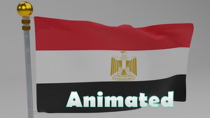 3D model Egypt Flag