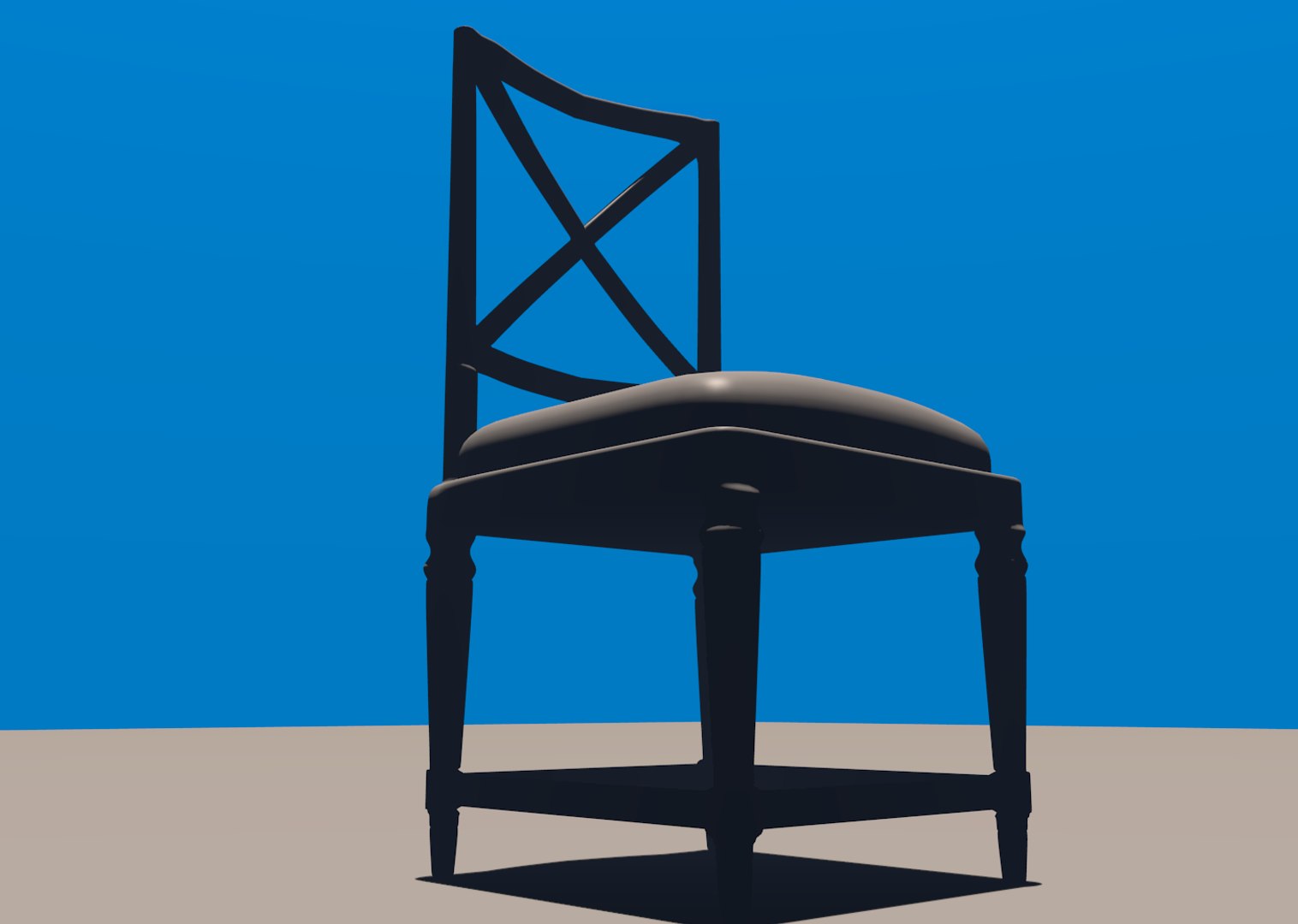 3d model simple chair