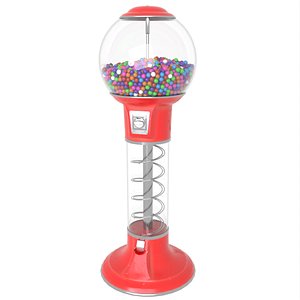 Spiral Gumball Vending Machine 3D