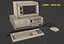 PC de escritorio retro de los 80 y 90, diseño nostálgico, listo para el juego, PBR Low-poly modelo 3d