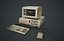 PC de escritorio retro de los 80 y 90, diseño nostálgico, listo para el juego, PBR Low-poly modelo 3d
