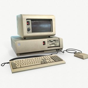 80s 90s retro desktop PC nostalgic design game-ready PBR Low-poly