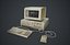 PC de escritorio retro de los 80 y 90, diseño nostálgico, listo para el juego, PBR Low-poly modelo 3d