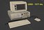 PC de escritorio retro de los 80 y 90, diseño nostálgico, listo para el juego, PBR Low-poly modelo 3d