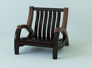 chair landbond wood 3d max