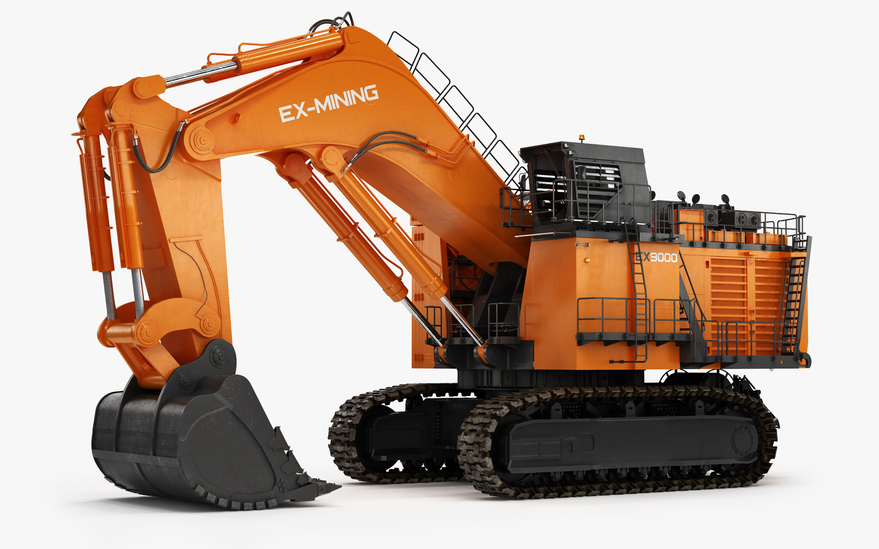 modelo 3d Mining Excavator Backhoe Generic - TurboSquid 2047759