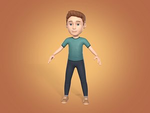 3D man cartoon model