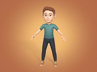 Cartoon Man - Boy - Avatar -- IK and FK Rig