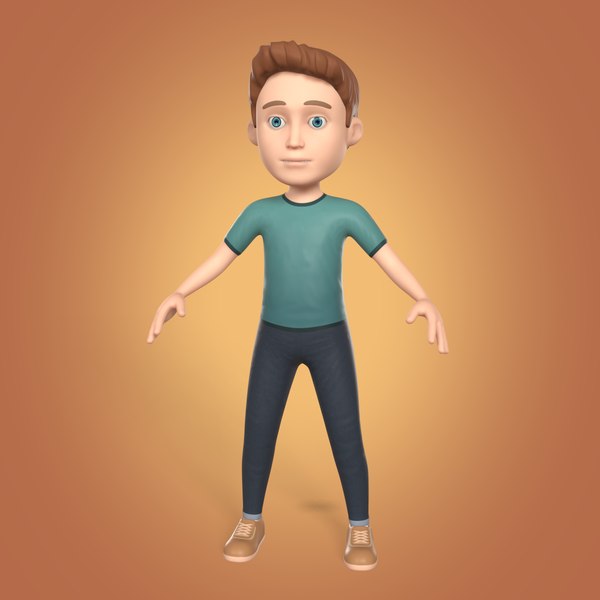 3D man cartoon model