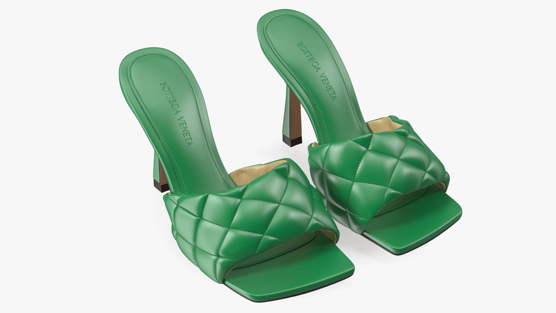Green Padded Mule Bottega Veneta 3D model preview