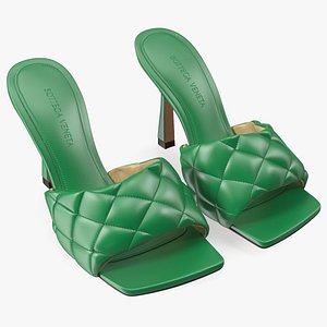 3D Green Padded Mule Bottega Veneta model