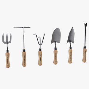 garden hand tools set 3D
