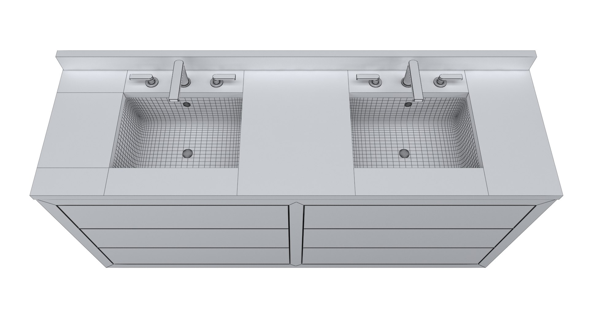 Restoration Hardware Herringbone Vanity 3d Max