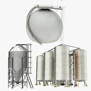 3D Storage Tank and Silo Collection model