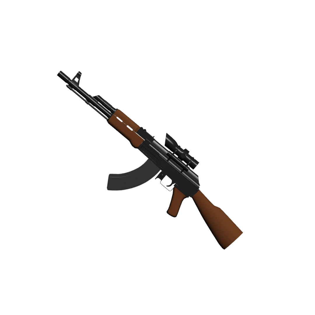 Ak-47 Acog Scope 3d Model