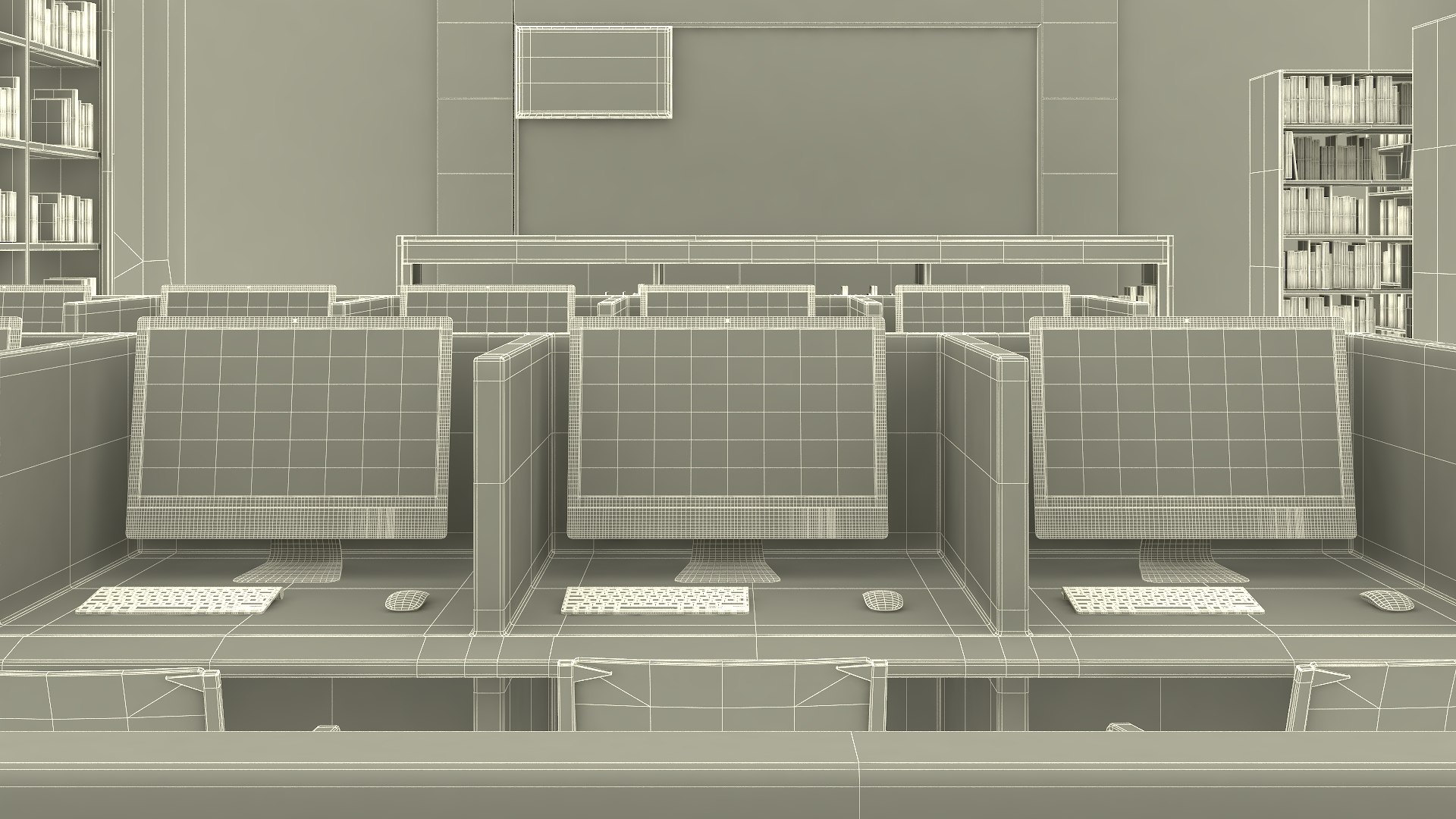 3D School Library Interior Model - TurboSquid 2383025