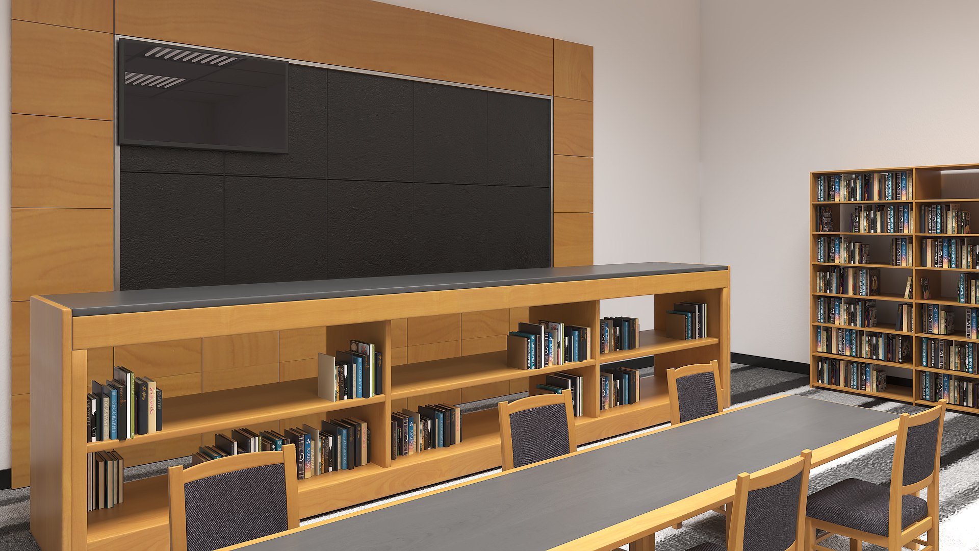 3D School Library Interior Model - TurboSquid 2383025
