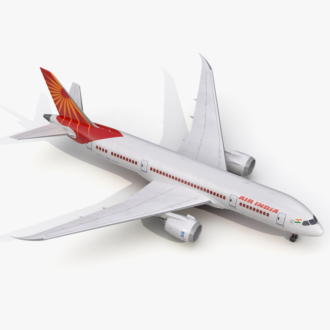Boeing 787-8 Air India 3D Model 3D model preview