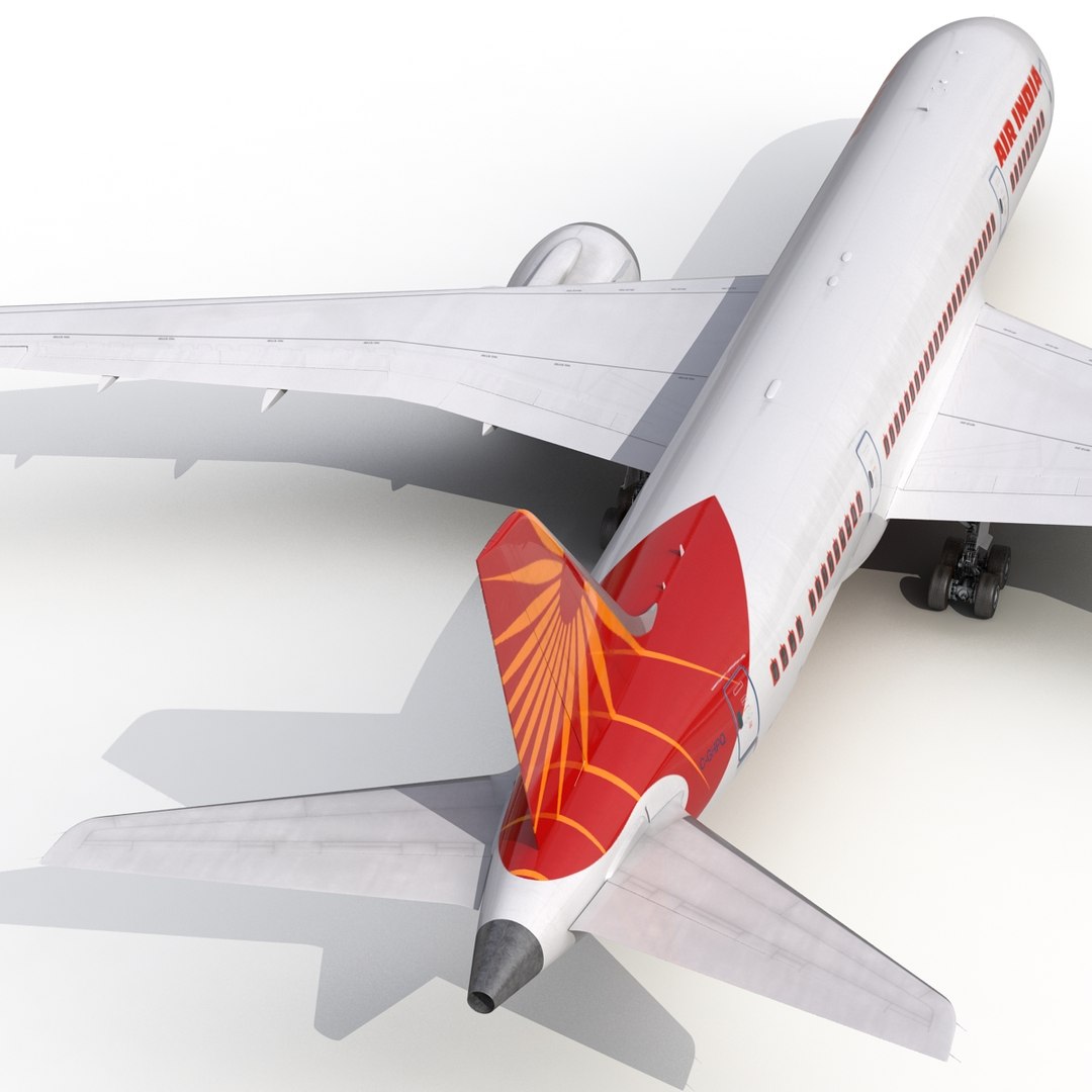 boeing 787 8 air india 3d model