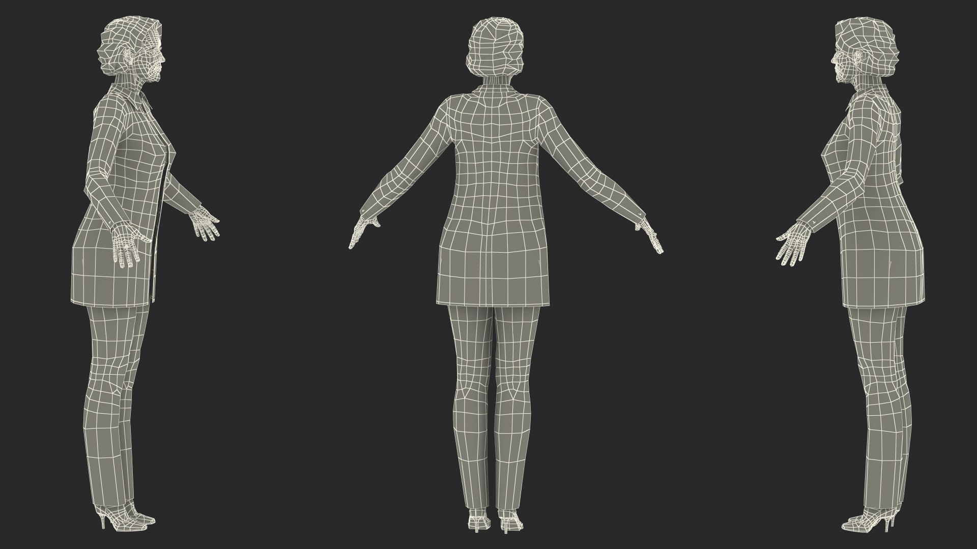 3D Elderly Lady Casual Clothes - TurboSquid 1633734