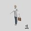 3D elderly lady casual clothes