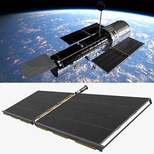 KH-11 Satellite Solar Array Panels Black model