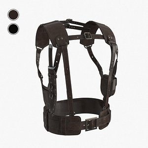 3D Leather Harness Tactical Shoulder Holster with Knife 2 Colors
