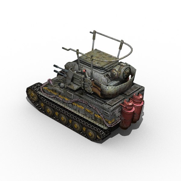 3d model fictional tank gun monster