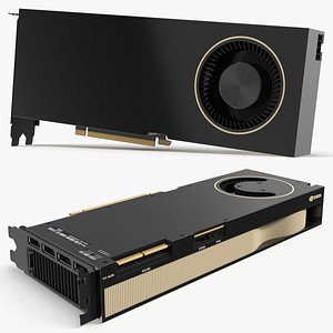 3D model NVIDIA Quadro RTX A6000 by PNY Graphics Card Black