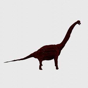 Red Brachiosaurus model