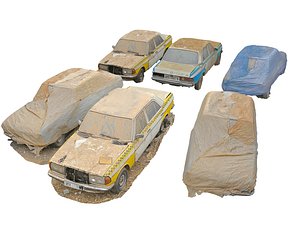 slums car wreck pack 3D model