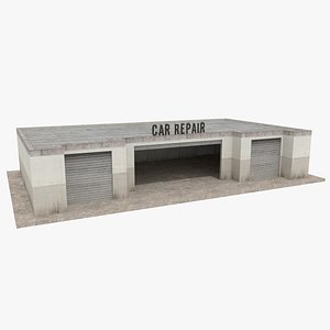 car repair garage 3d model