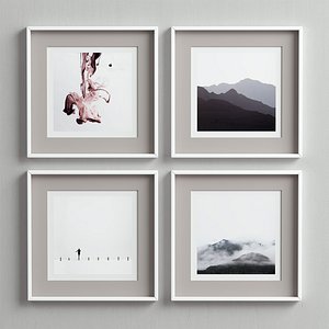 3D picture frames set model