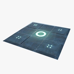 sci-fi floor wall - obj free