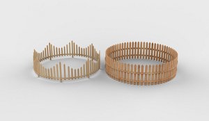 picket fence 3D model 3D
