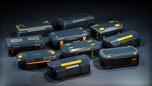 3D model Ammunition Cargo Boxes