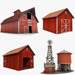 farm buildings 3D