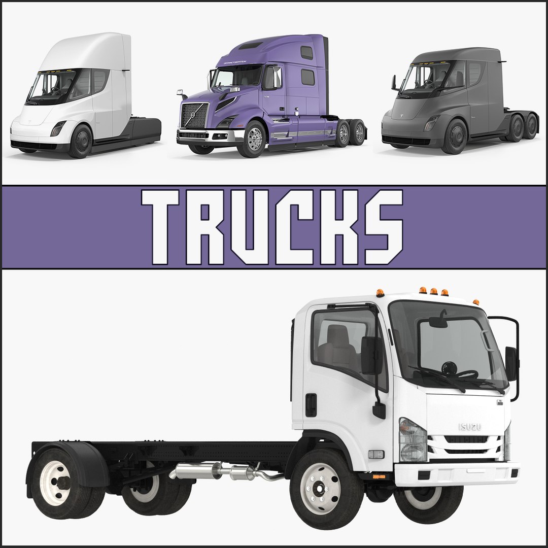 Trucks 3D Models Collection 3 3D model preview