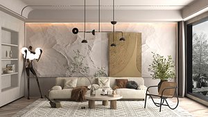 wabi-sabi living room model