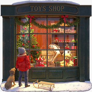3D Christams toys shop