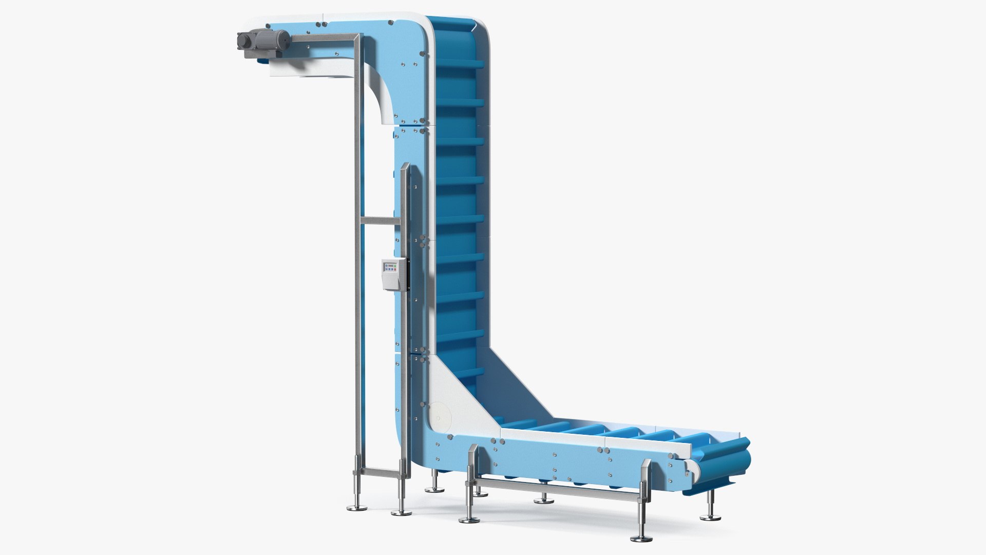 Vertical Conveyor Rigged 3D model preview