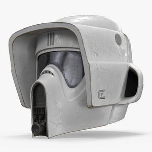 Star Wars Battle-Worn Scout Helmet Weathered White 3D model