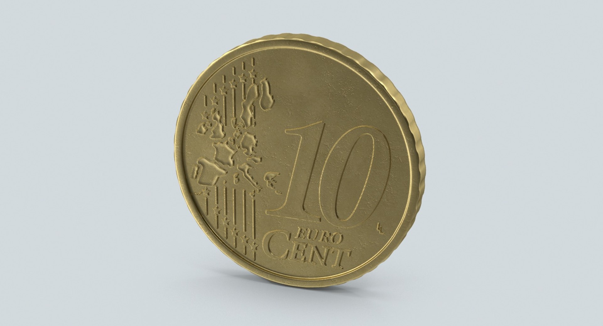 3d 10centeurocoin model