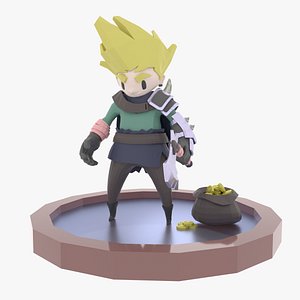 Low poly warrior Ace