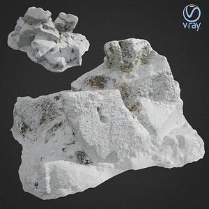 3D scanned rock cliff c model